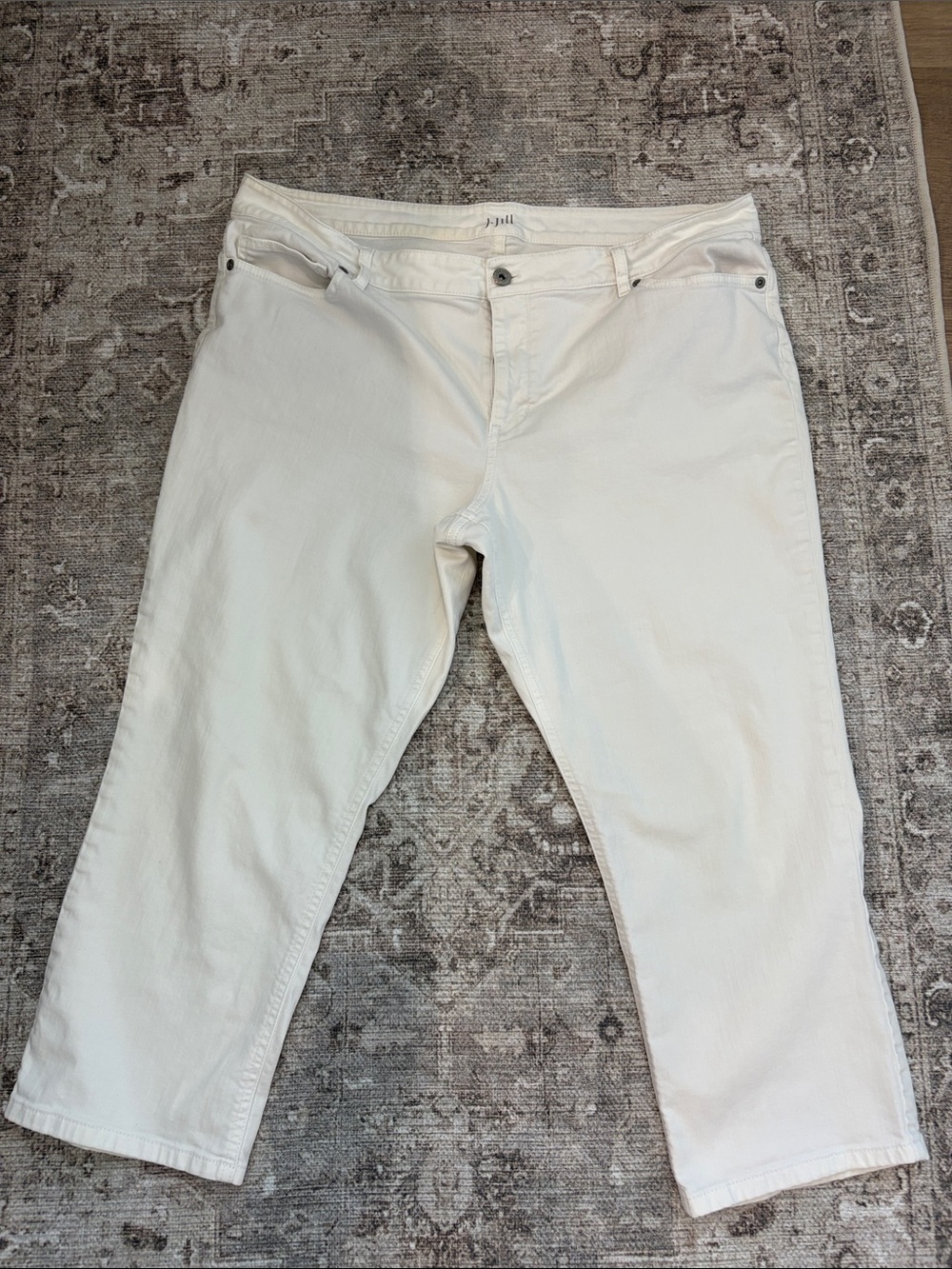 J. Jill White Cropped Ankle Jeans